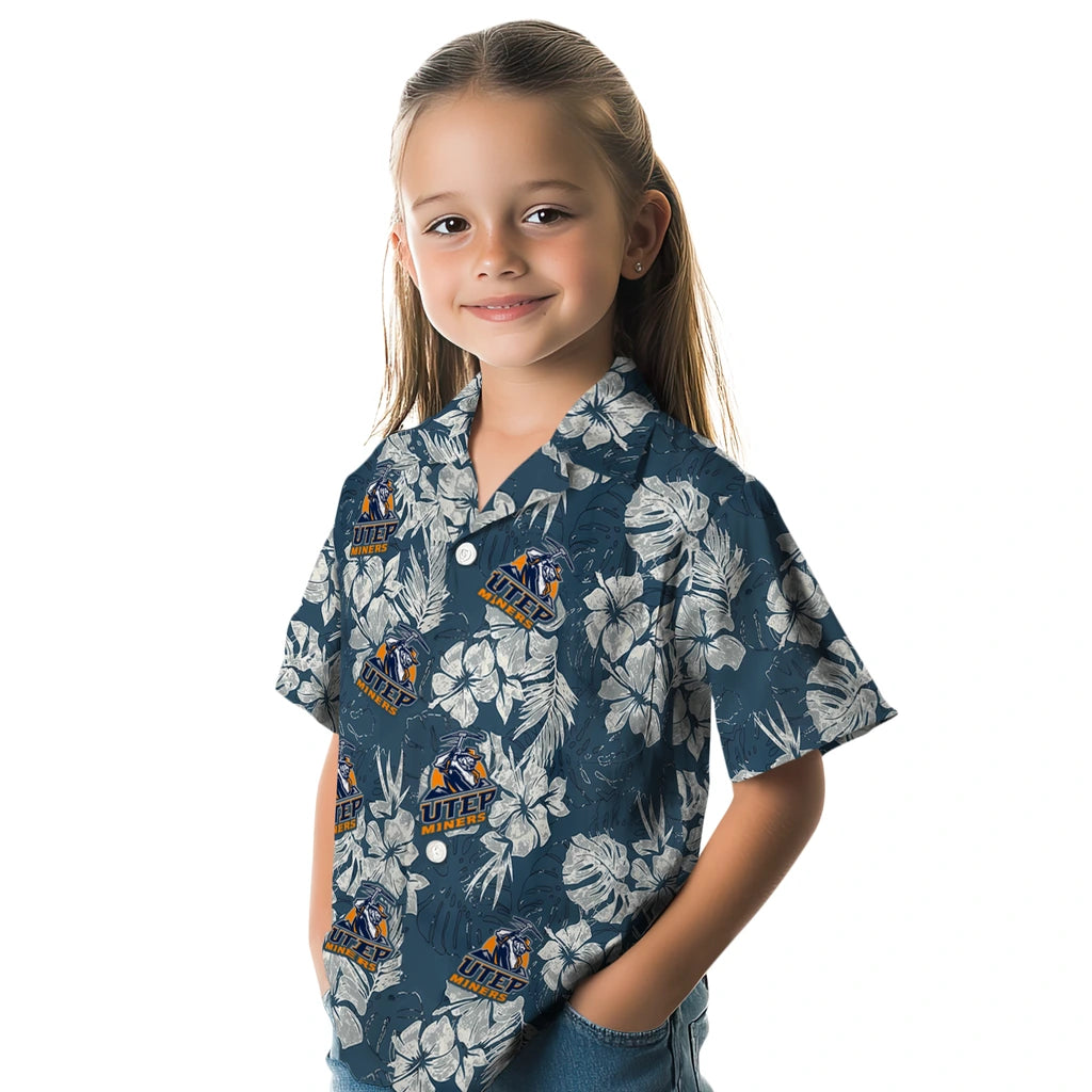 UTEP Miners Hawaiian Shirt - Hibiscus Flowers | Hula Hawaiian Shirts