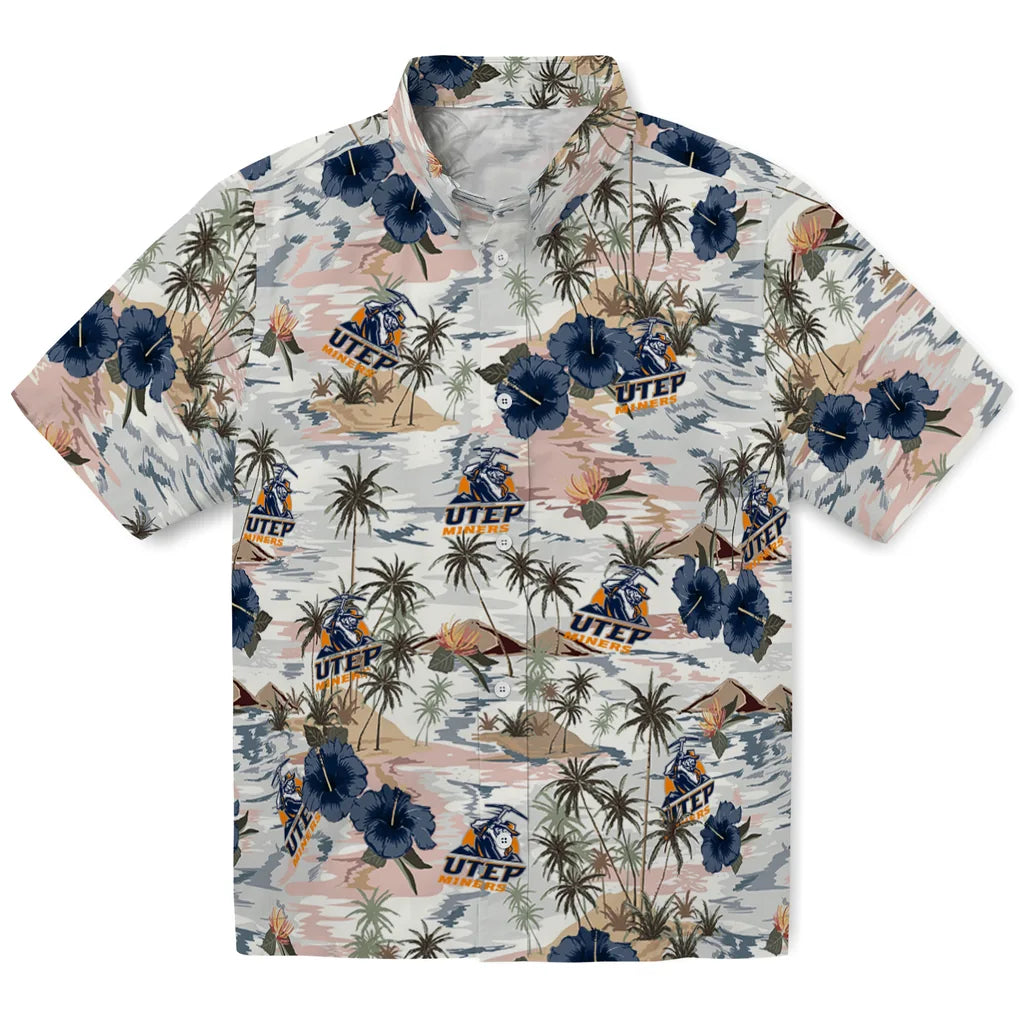UTEP Miners Hawaiian Shirt - Hibiscus Seaside | Hula Hawaiian Shirts