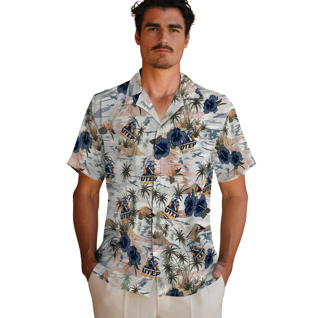 UTEP Miners Hawaiian Shirt - Hibiscus Seaside | Hula Hawaiian Shirts