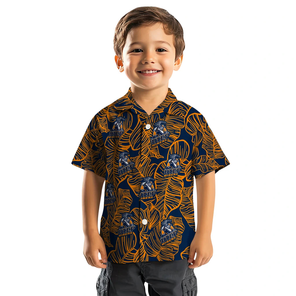 UTEP Miners Hawaiian Shirt - Leaf Outline | Hula Hawaiian Shirts