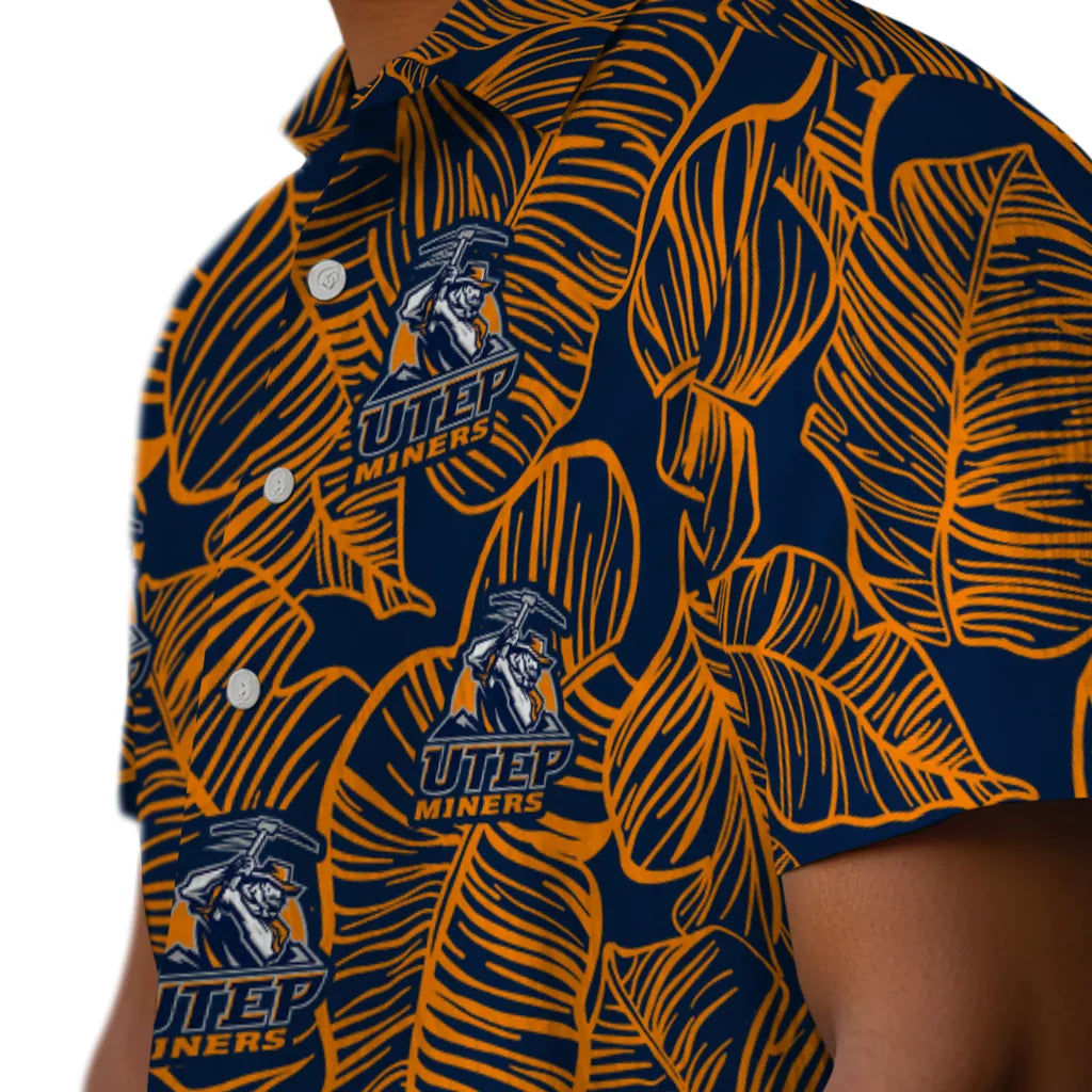 UTEP Miners Hawaiian Shirt - Leaf Outline | Hula Hawaiian Shirts