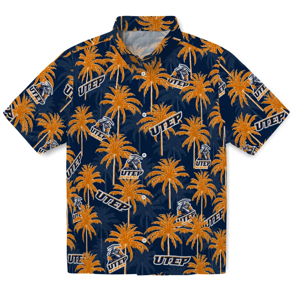 UTEP Miners Hawaiian Shirt - Palm Tree Motif | Hula Hawaiian Shirts