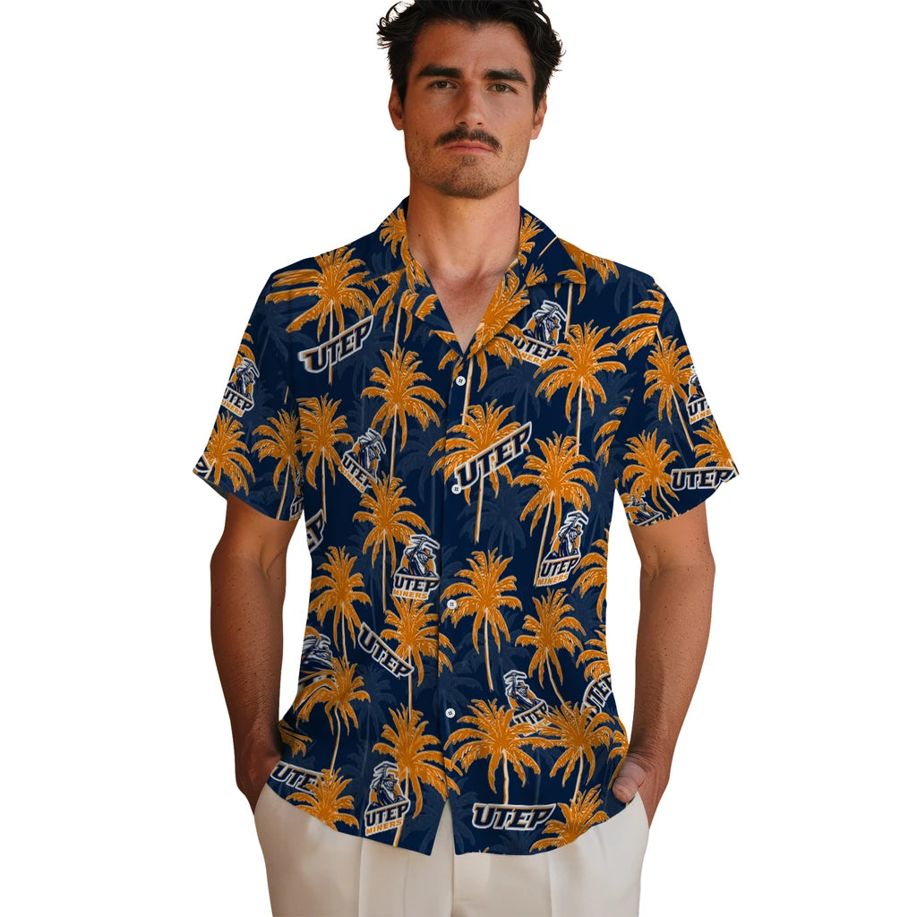 UTEP Miners Hawaiian Shirt - Palm Tree Motif | Hula Hawaiian Shirts