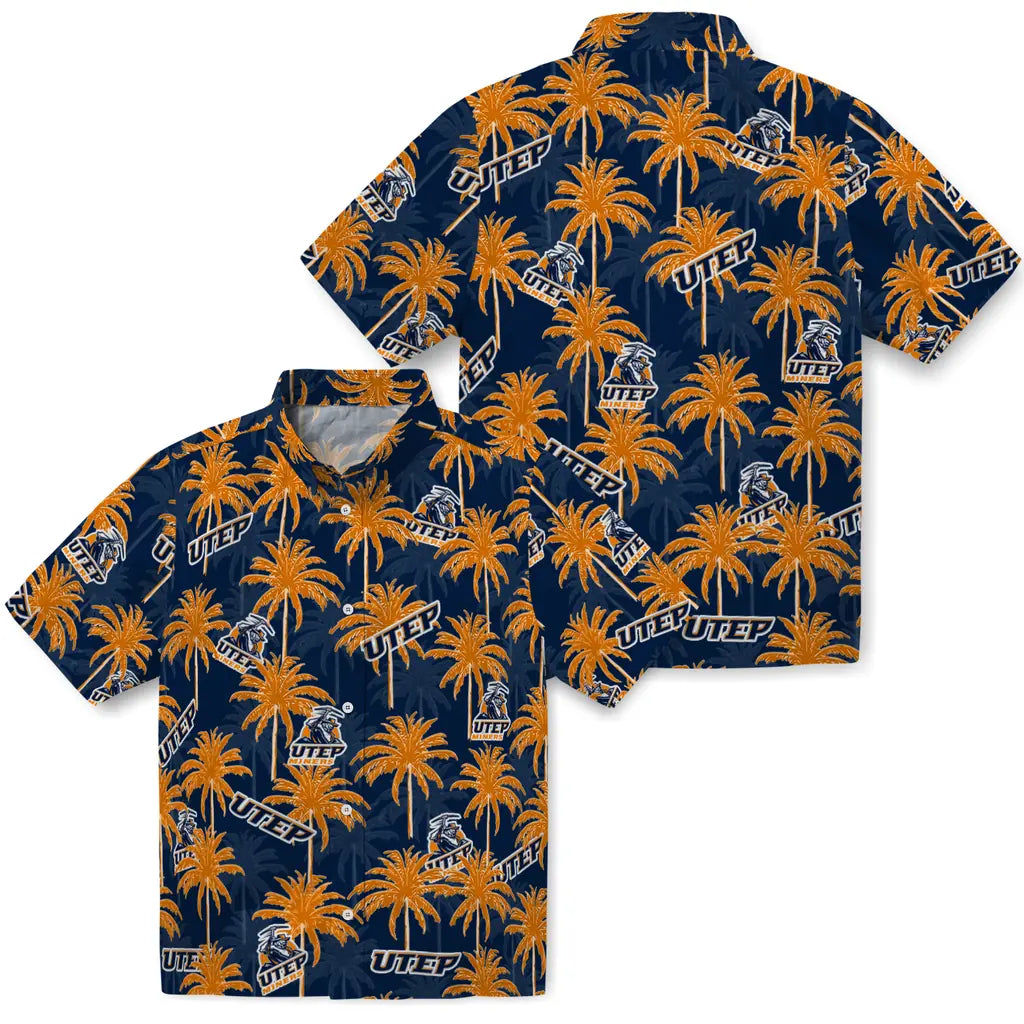 UTEP Miners Hawaiian Shirt - Palm Tree Motif | Hula Hawaiian Shirts