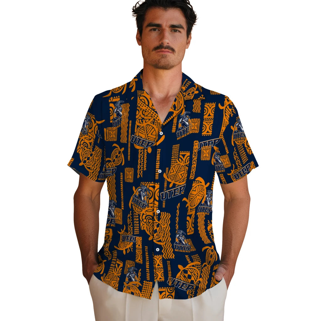 UTEP Miners Hawaiian Shirt - Turtle Lines | Hula Hawaiian Shirts