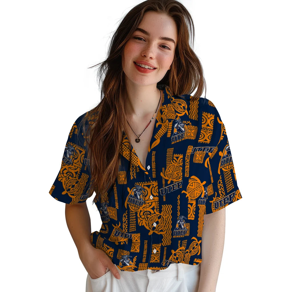 UTEP Miners Hawaiian Shirt - Turtle Lines | Hula Hawaiian Shirts