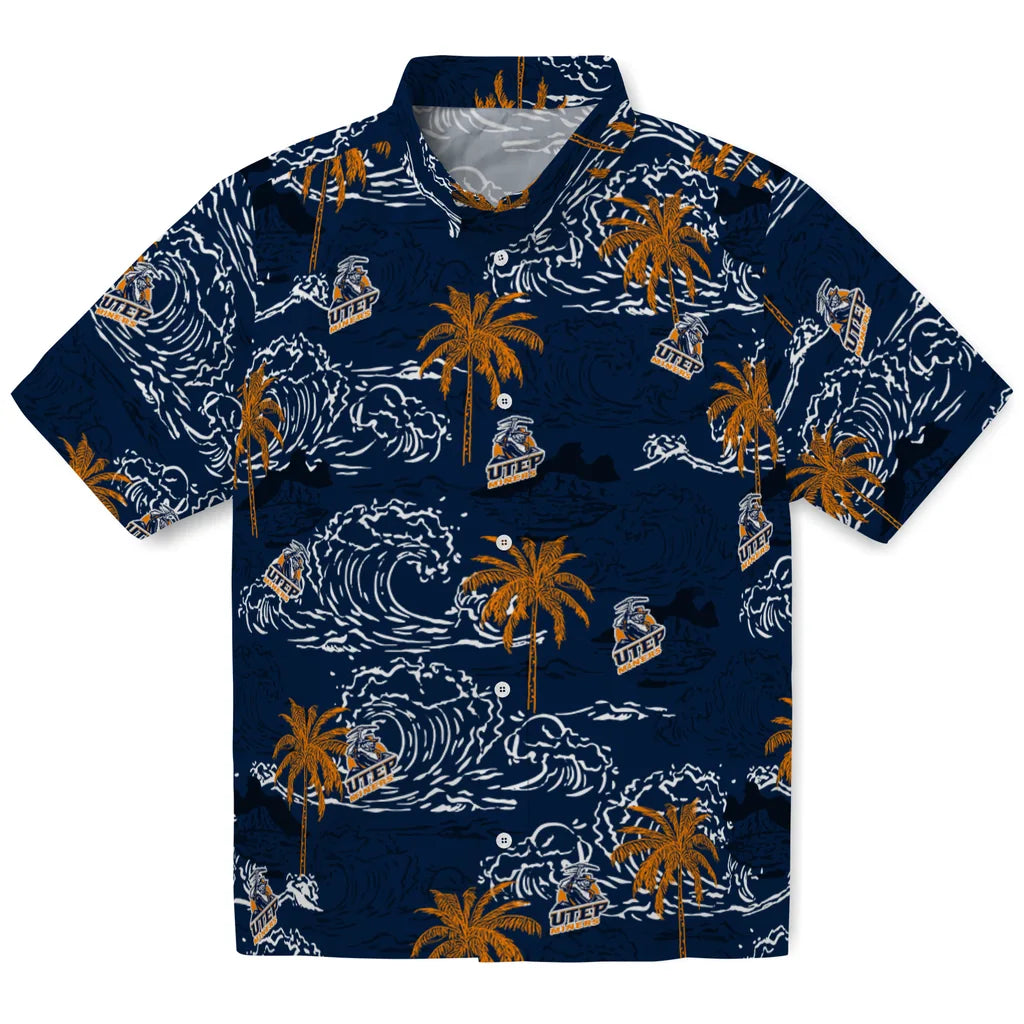 UTEP Miners Hawaiian Shirt - Wave Palm | Hula Hawaiian Shirts