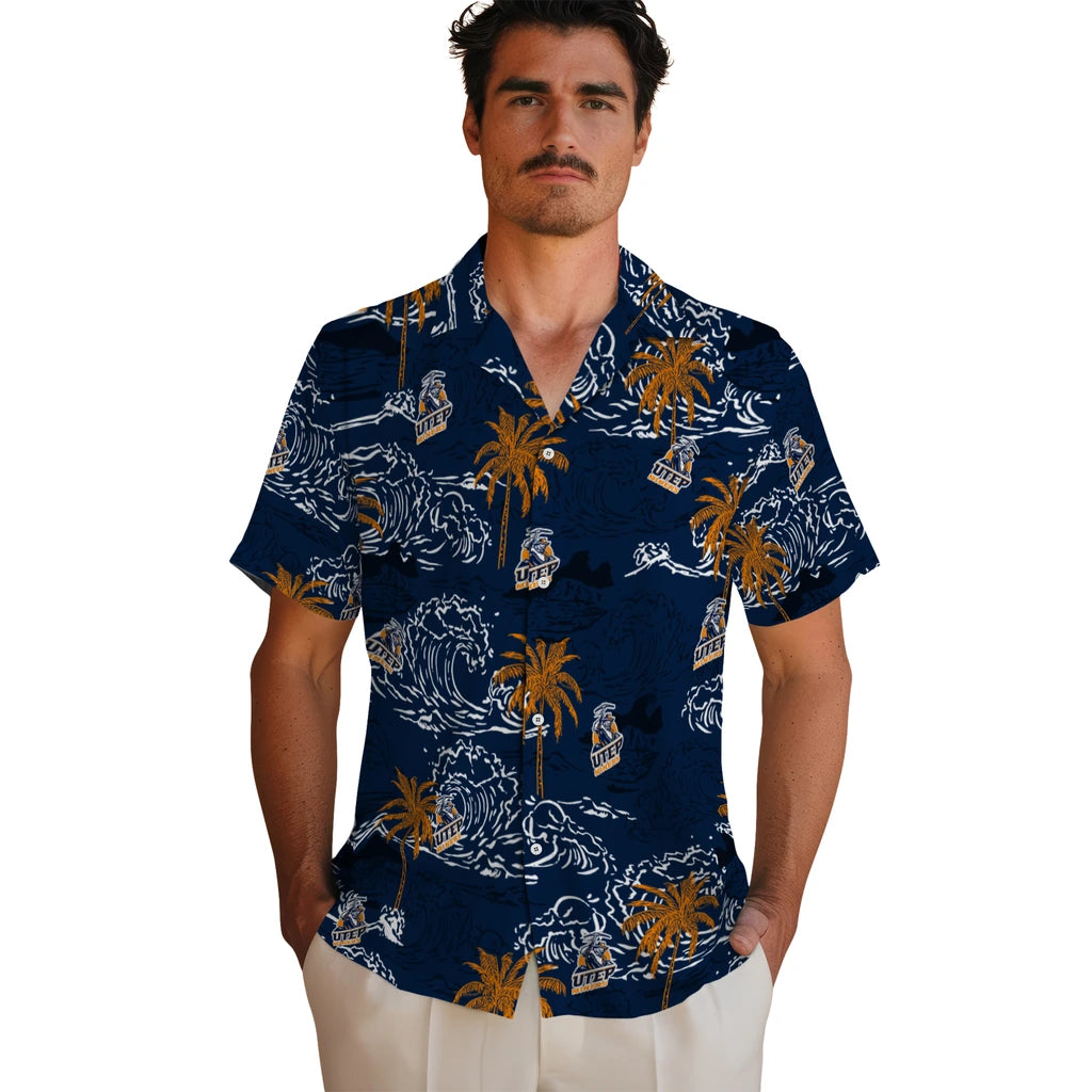 UTEP Miners Hawaiian Shirt - Wave Palm | Hula Hawaiian Shirts