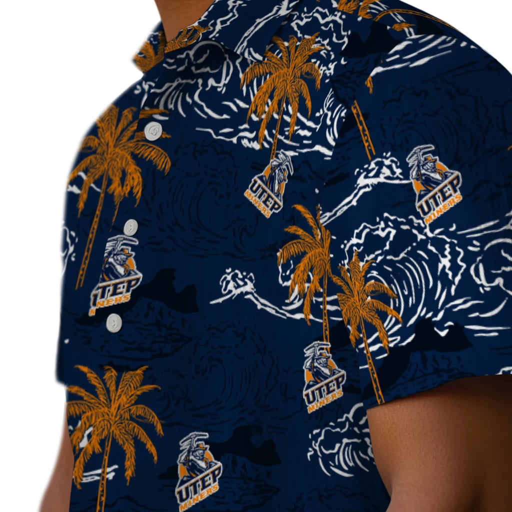 UTEP Miners Hawaiian Shirt - Wave Palm | Hula Hawaiian Shirts