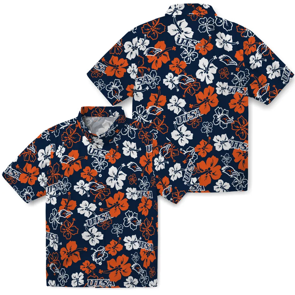 UTSA Roadrunners Hawaiian Shirt - Hibiscus Flower Design | Hula Hawaiian Shirts