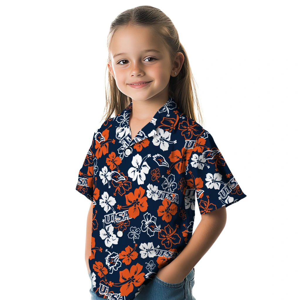 UTSA Roadrunners Hawaiian Shirt - Hibiscus Flower Design | Hula Hawaiian Shirts