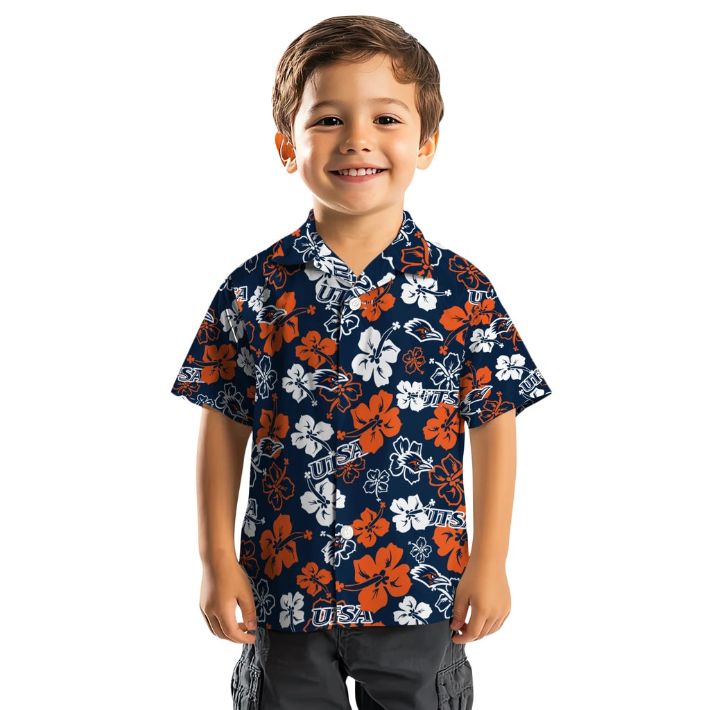 UTSA Roadrunners Hawaiian Shirt - Hibiscus Flower Design | Hula Hawaiian Shirts