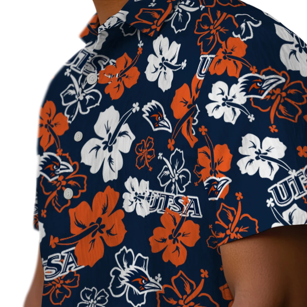 UTSA Roadrunners Hawaiian Shirt - Hibiscus Flower Design | Hula Hawaiian Shirts