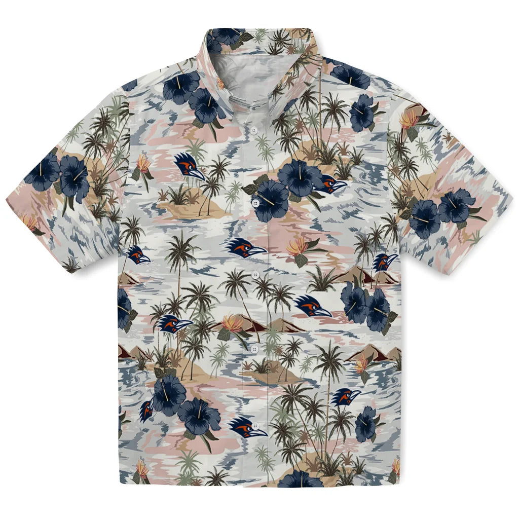 UTSA Roadrunners Hawaiian Shirt - Hibiscus Seaside | Hula Hawaiian Shirts