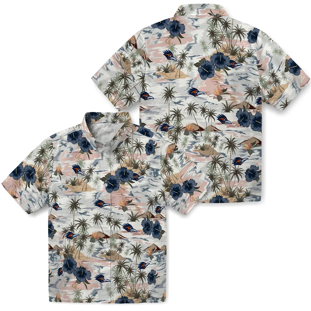 UTSA Roadrunners Hawaiian Shirt - Hibiscus Seaside | Hula Hawaiian Shirts