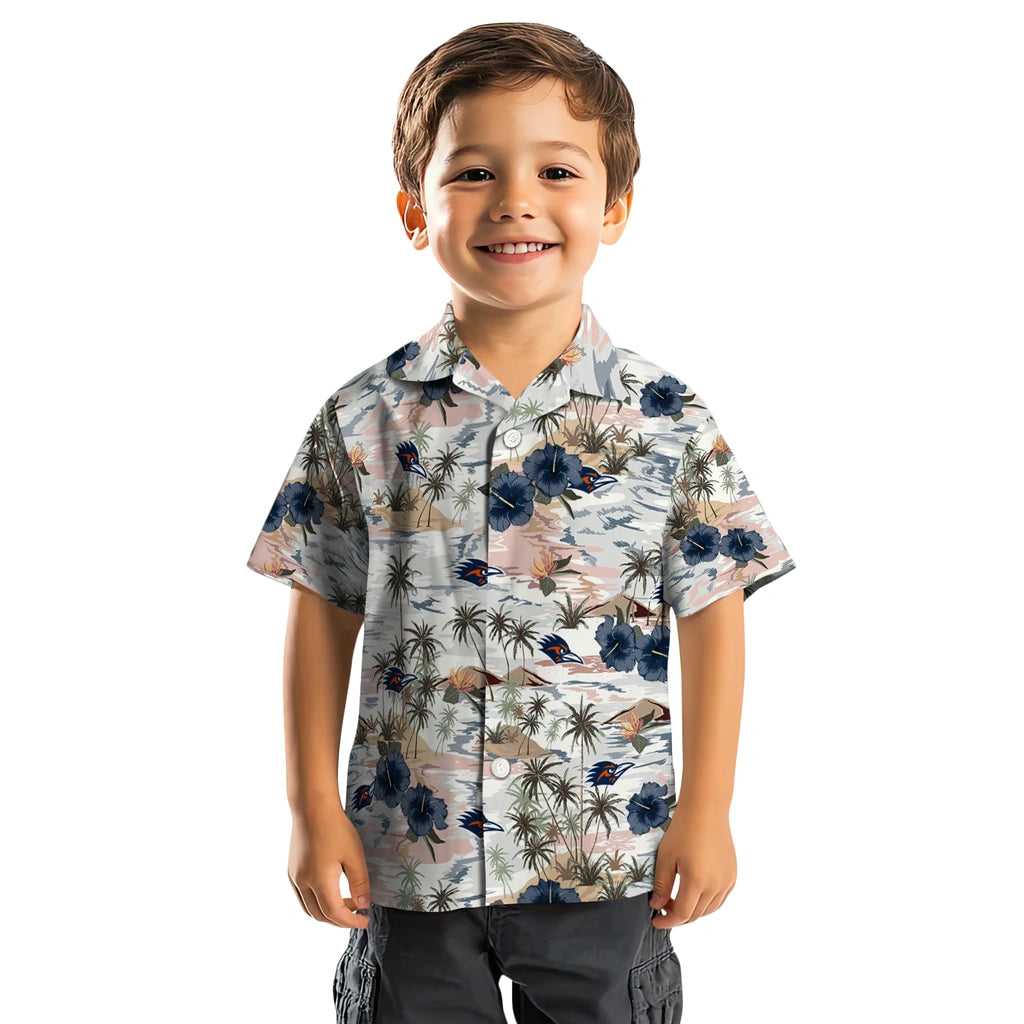 UTSA Roadrunners Hawaiian Shirt - Hibiscus Seaside | Hula Hawaiian Shirts