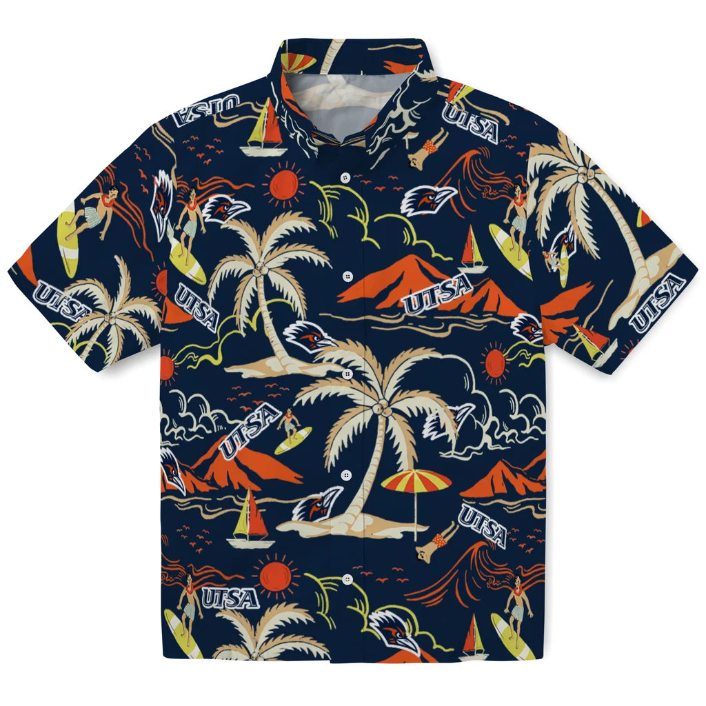 UTSA Roadrunners Hawaiian Shirt - Palm Tree Island | Hula Hawaiian Shirts