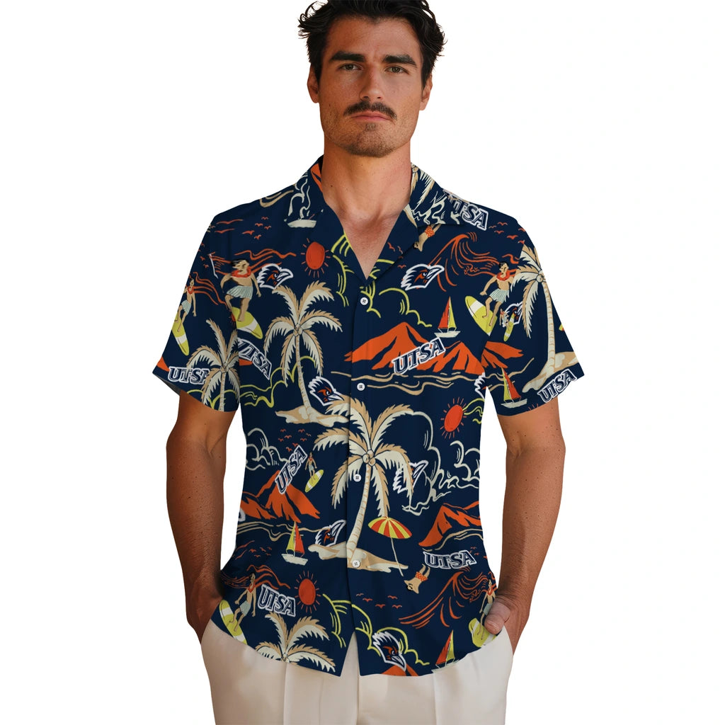 UTSA Roadrunners Hawaiian Shirt - Palm Tree Island | Hula Hawaiian Shirts
