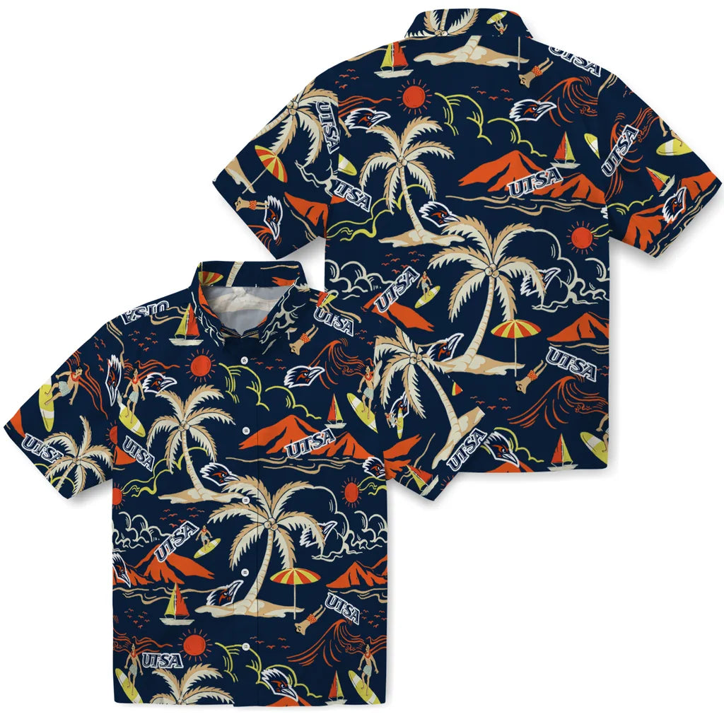 UTSA Roadrunners Hawaiian Shirt - Palm Tree Island | Hula Hawaiian Shirts