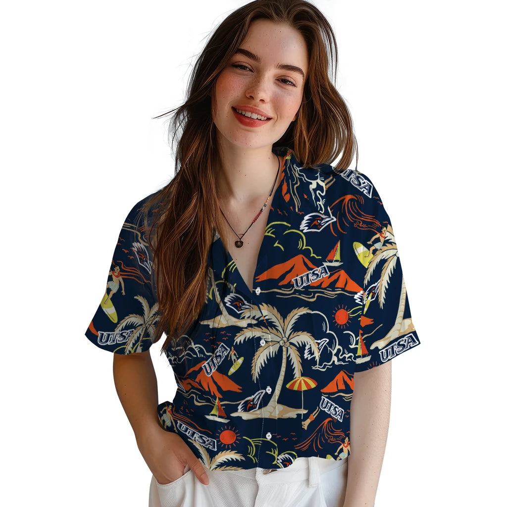 UTSA Roadrunners Hawaiian Shirt - Palm Tree Island | Hula Hawaiian Shirts