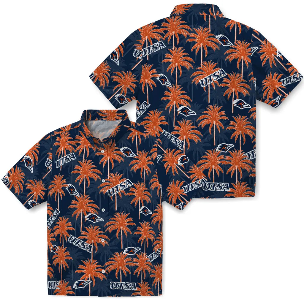 UTSA Roadrunners Hawaiian Shirt - Palm Tree Motif | Hula Hawaiian Shirts