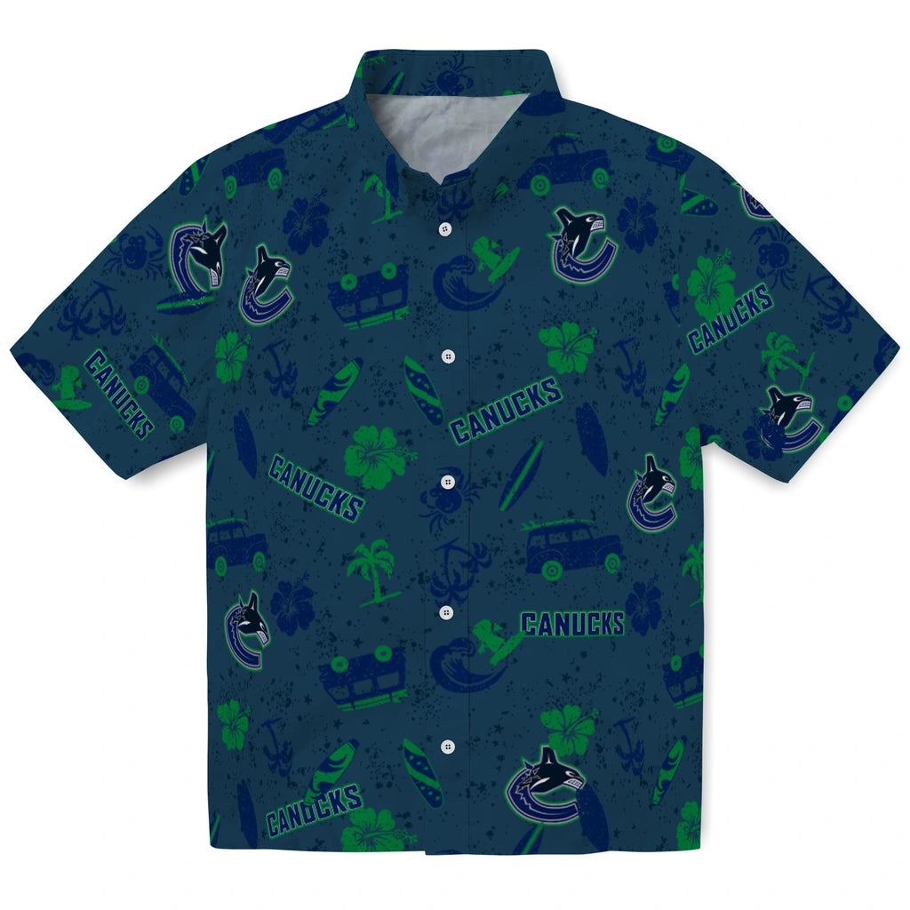 Vancouver Canucks Hawaiian Shirt - Beach Vibe | Hula Hawaiian Shirts