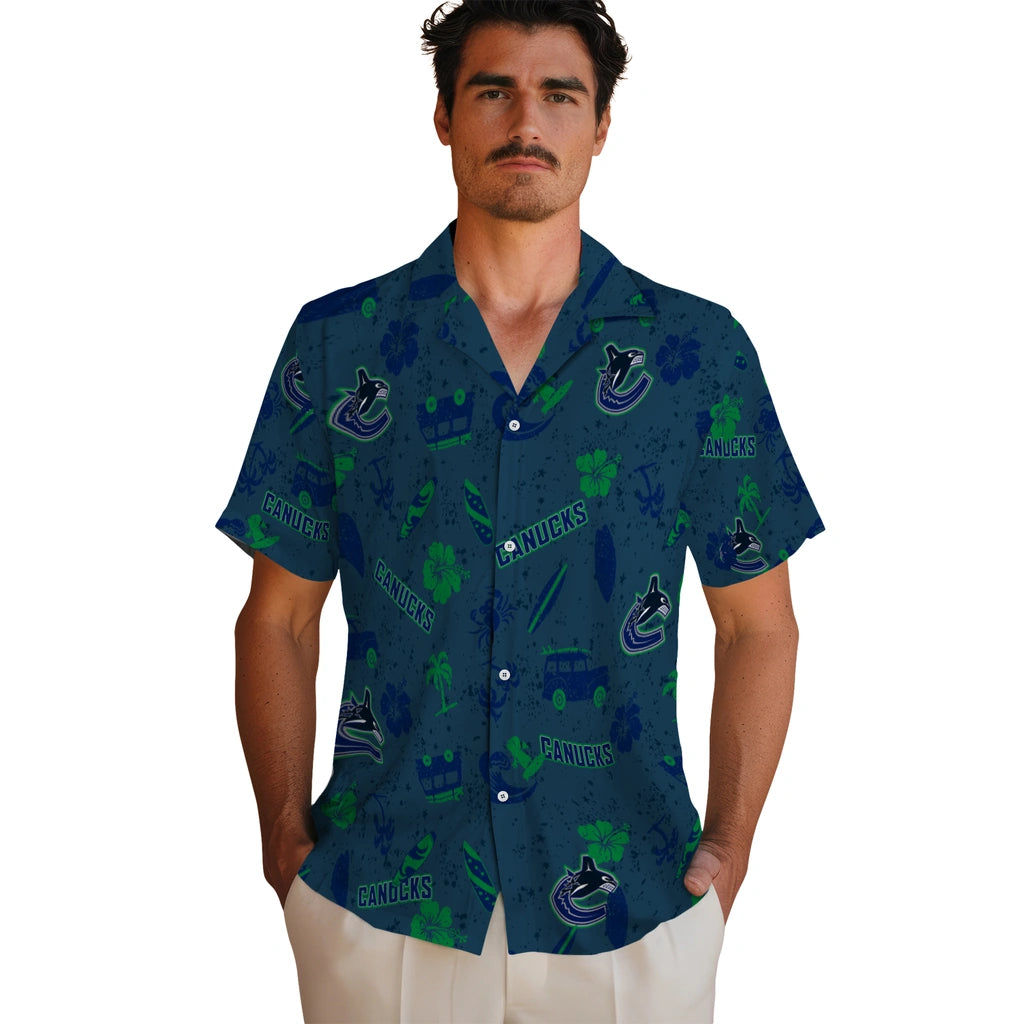 Vancouver Canucks Hawaiian Shirt - Beach Vibe | Hula Hawaiian Shirts