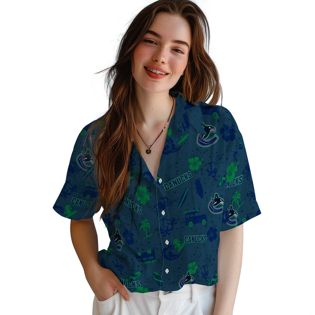 Vancouver Canucks Hawaiian Shirt - Beach Vibe | Hula Hawaiian Shirts