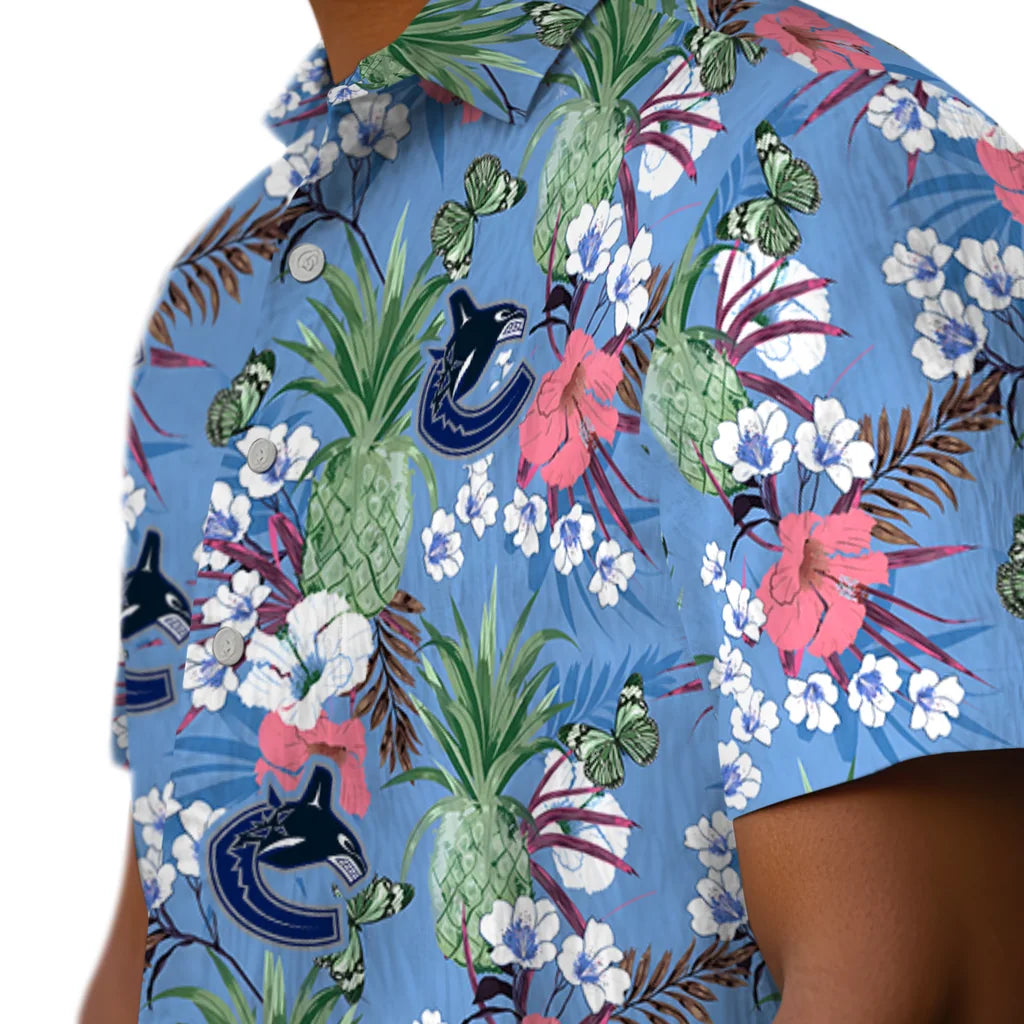 Vancouver Canucks Hawaiian Shirt - Pineapple Bouquet | Hula Hawaiian Shirts