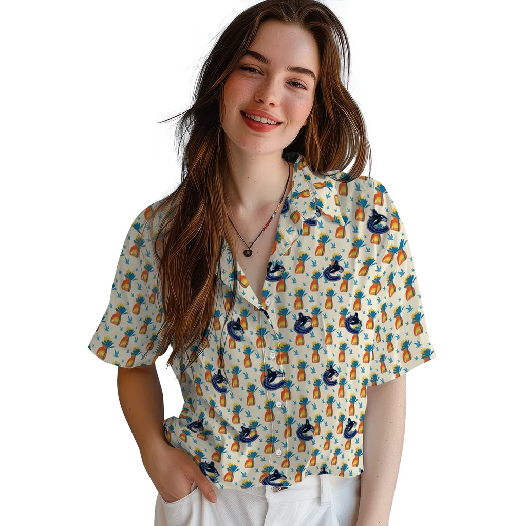 Vancouver Canucks Hawaiian Shirt - Pineapple Delight | Hula Hawaiian Shirts