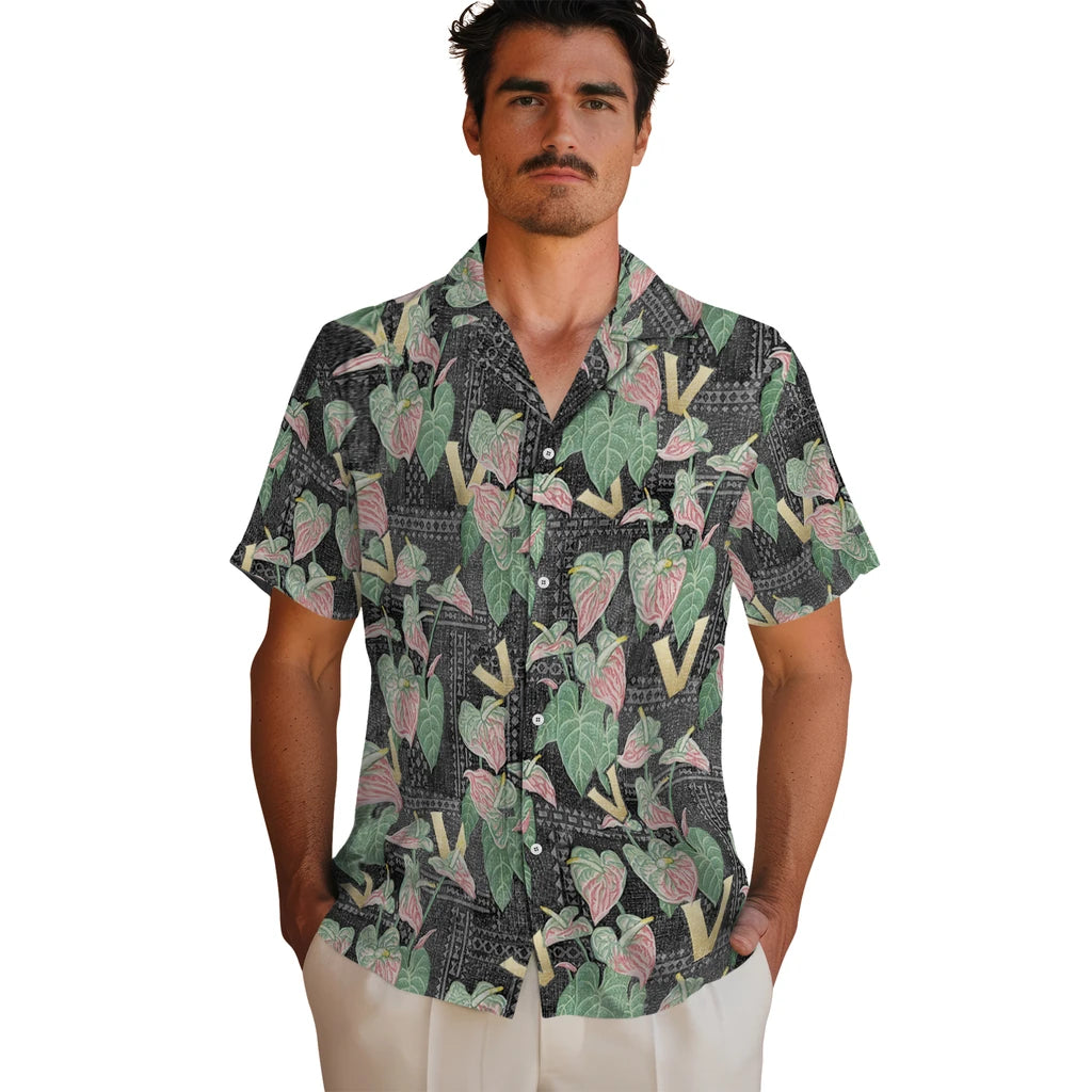 Vanderbilt Commodores Hawaiian Shirt - Anthurium Overlay | Hula Hawaiian Shirts