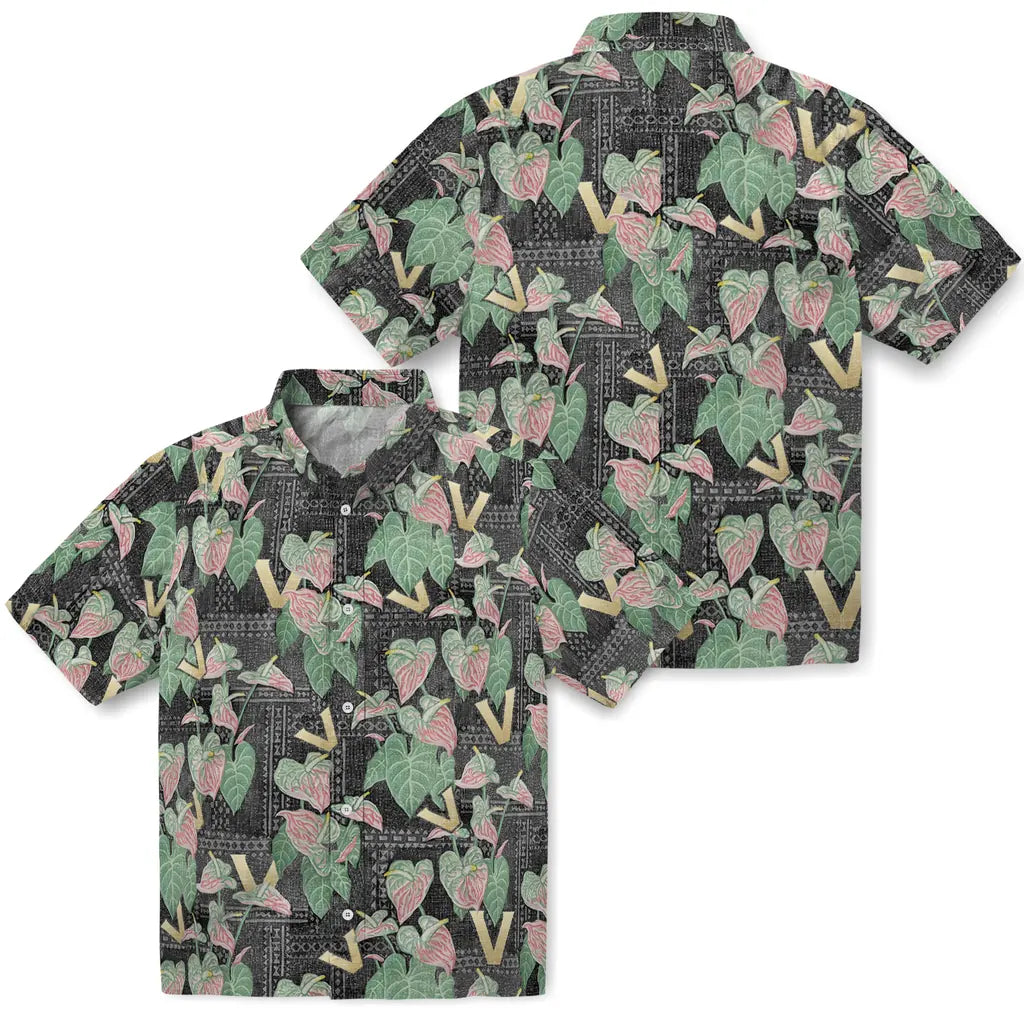 Vanderbilt Commodores Hawaiian Shirt - Anthurium Overlay | Hula Hawaiian Shirts