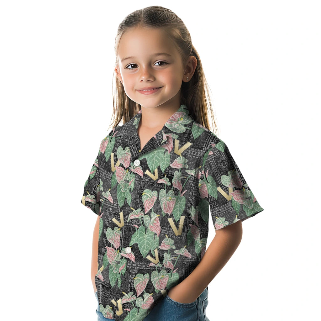 Vanderbilt Commodores Hawaiian Shirt - Anthurium Overlay | Hula Hawaiian Shirts
