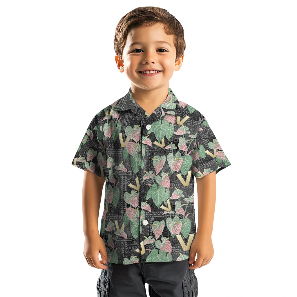 Vanderbilt Commodores Hawaiian Shirt - Anthurium Overlay | Hula Hawaiian Shirts