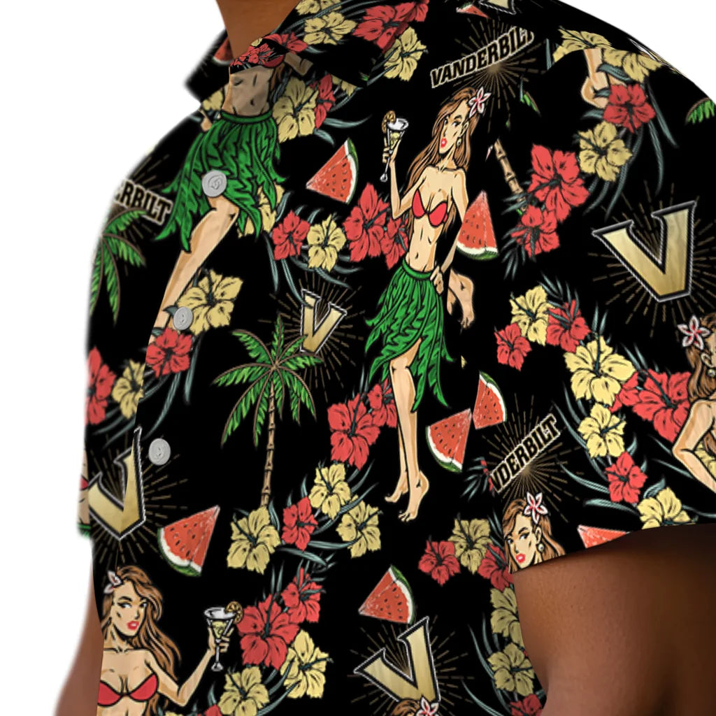 Vanderbilt Commodores Hawaiian Shirt - Hawaiian Girls Design | Hula Hawaiian Shirts