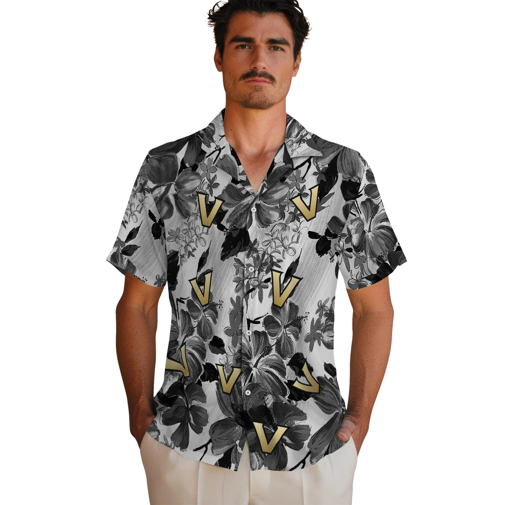 Vanderbilt Commodores Hawaiian Shirt - Hibiscus Arrangement | Hula Hawaiian Shirts