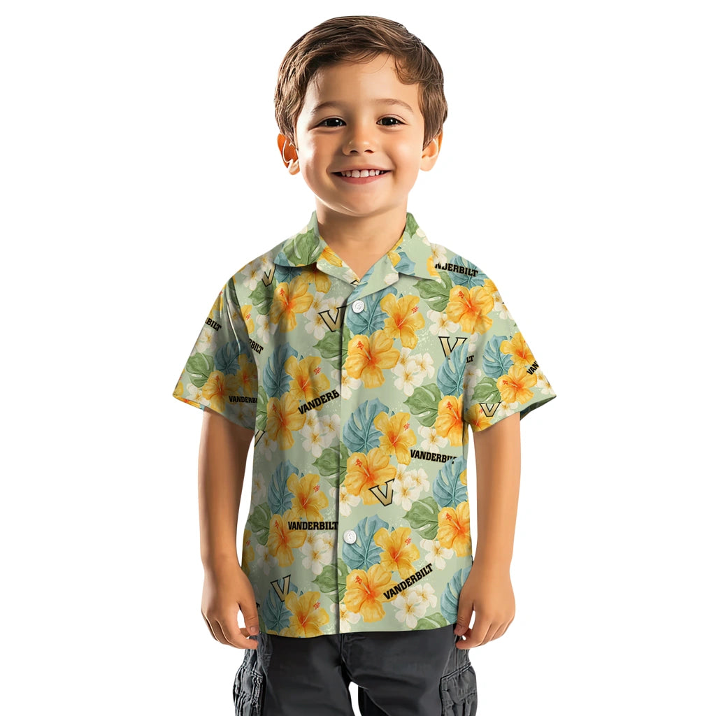 Vanderbilt Commodores Hawaiian Shirt - Hibiscus Mood | Hula Hawaiian Shirts