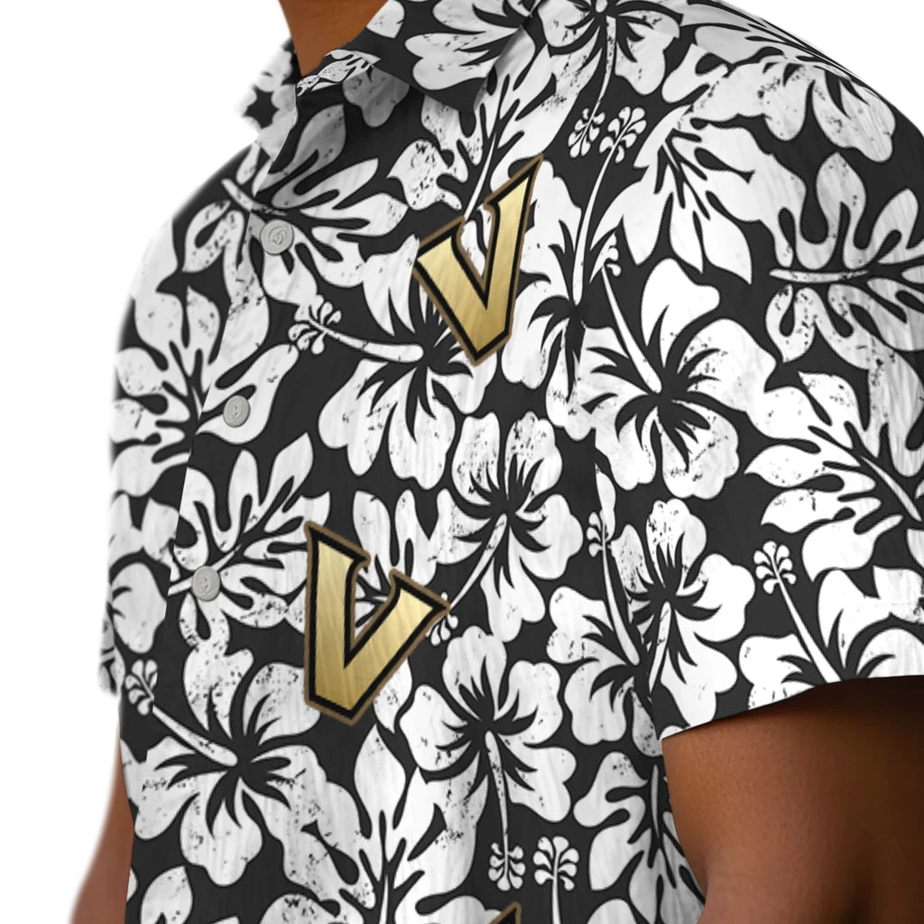 Vanderbilt Commodores Hawaiian Shirt - Hibiscus Motif | Hula Hawaiian Shirts
