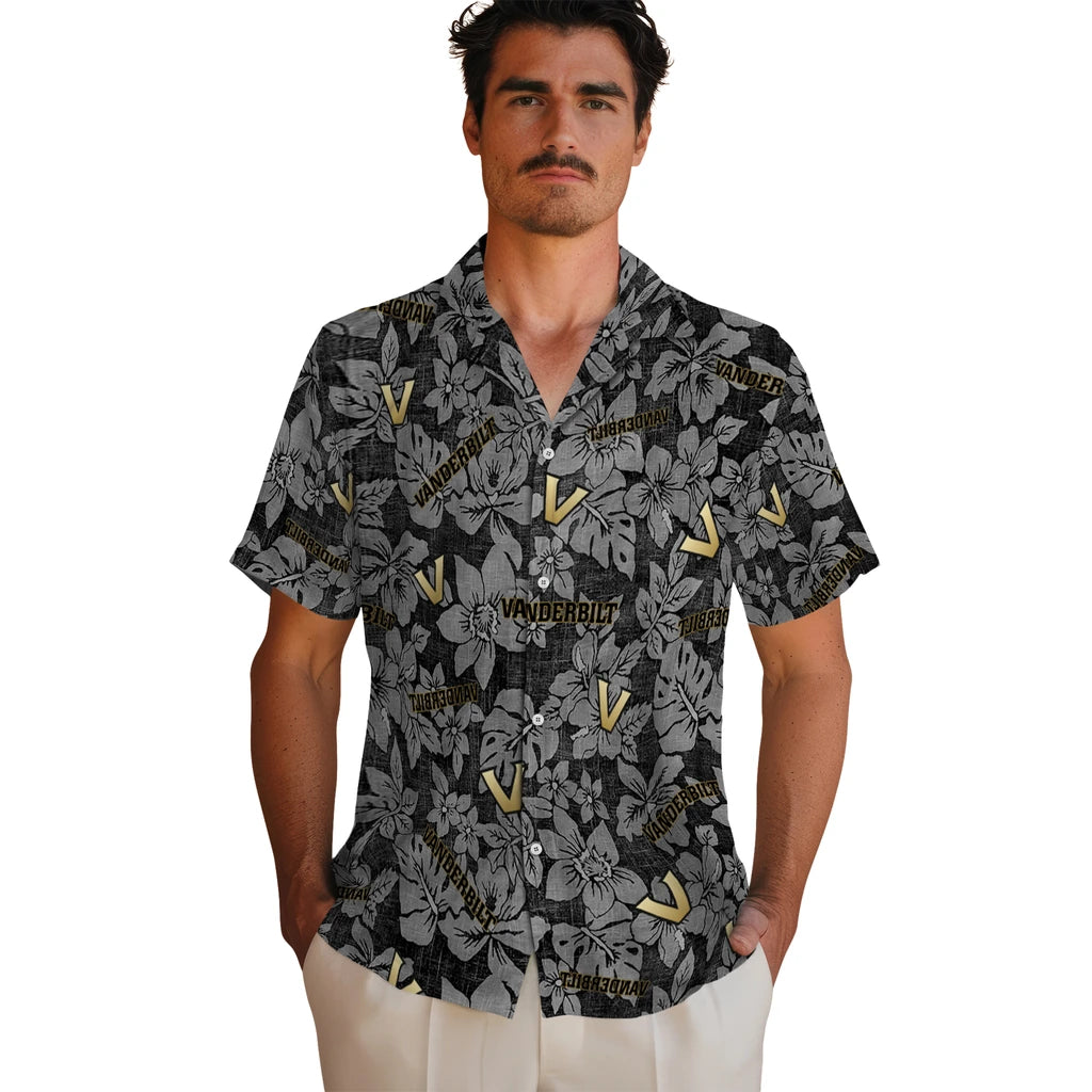 Vanderbilt Commodores Hawaiian Shirt - Hibiscus Oasis | Hula Hawaiian Shirts