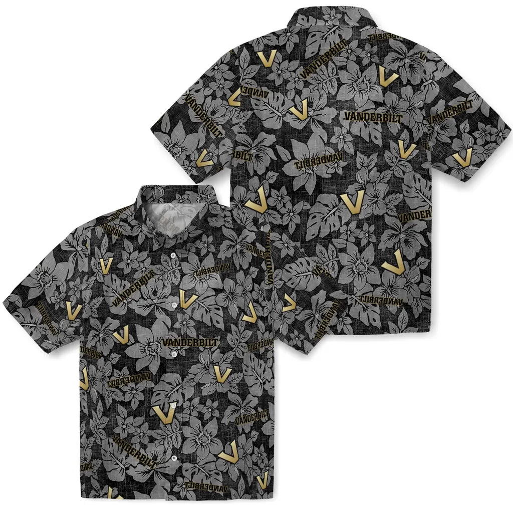 Vanderbilt Commodores Hawaiian Shirt - Hibiscus Oasis | Hula Hawaiian Shirts