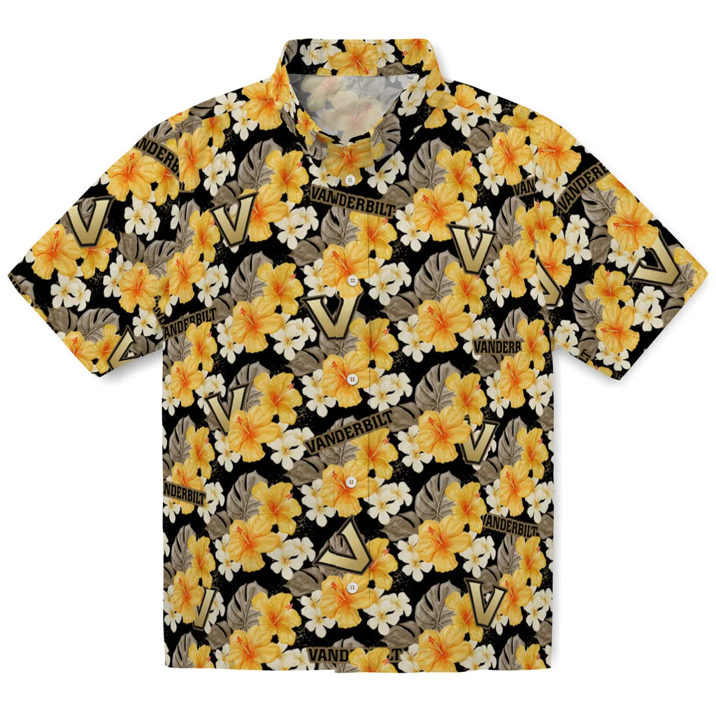 Vanderbilt Commodores Hawaiian Shirt - Hibiscus Tropics | Hula Hawaiian Shirts