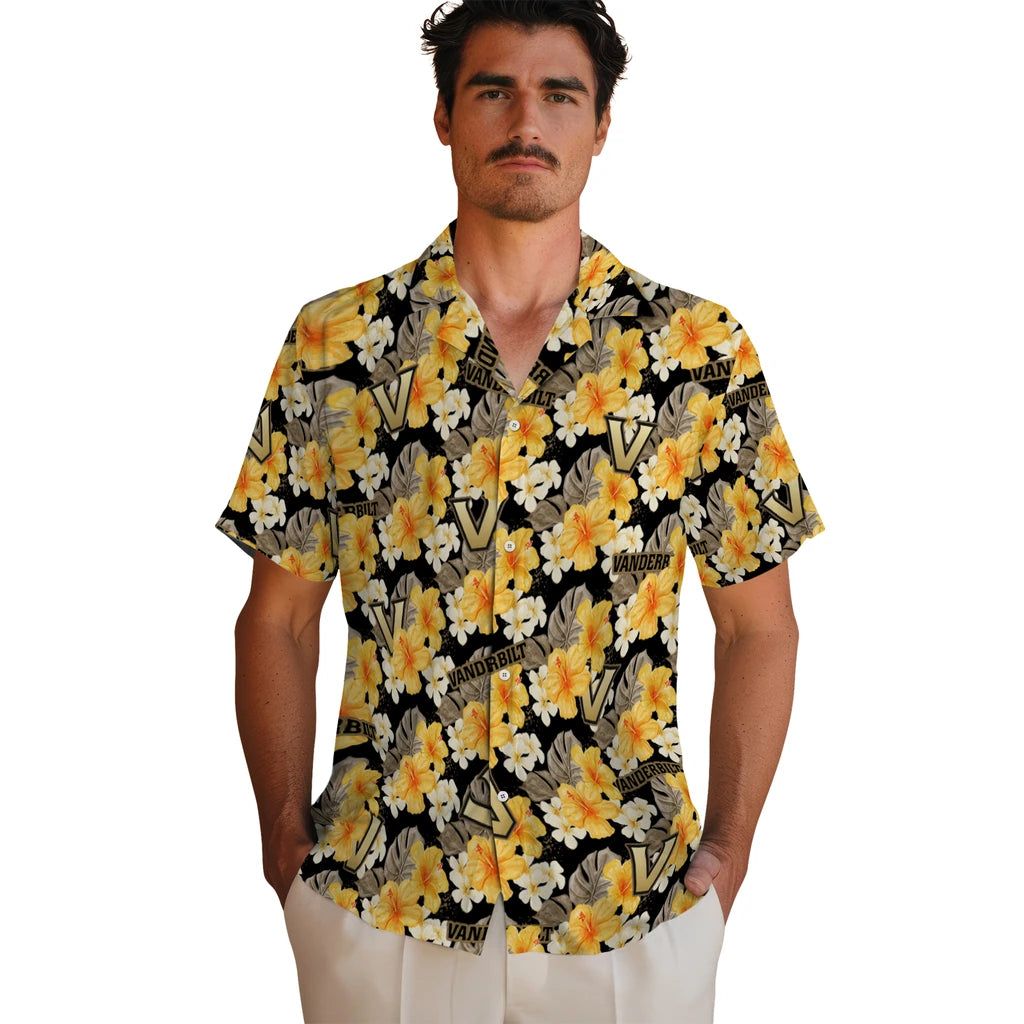 Vanderbilt Commodores Hawaiian Shirt - Hibiscus Tropics | Hula Hawaiian Shirts