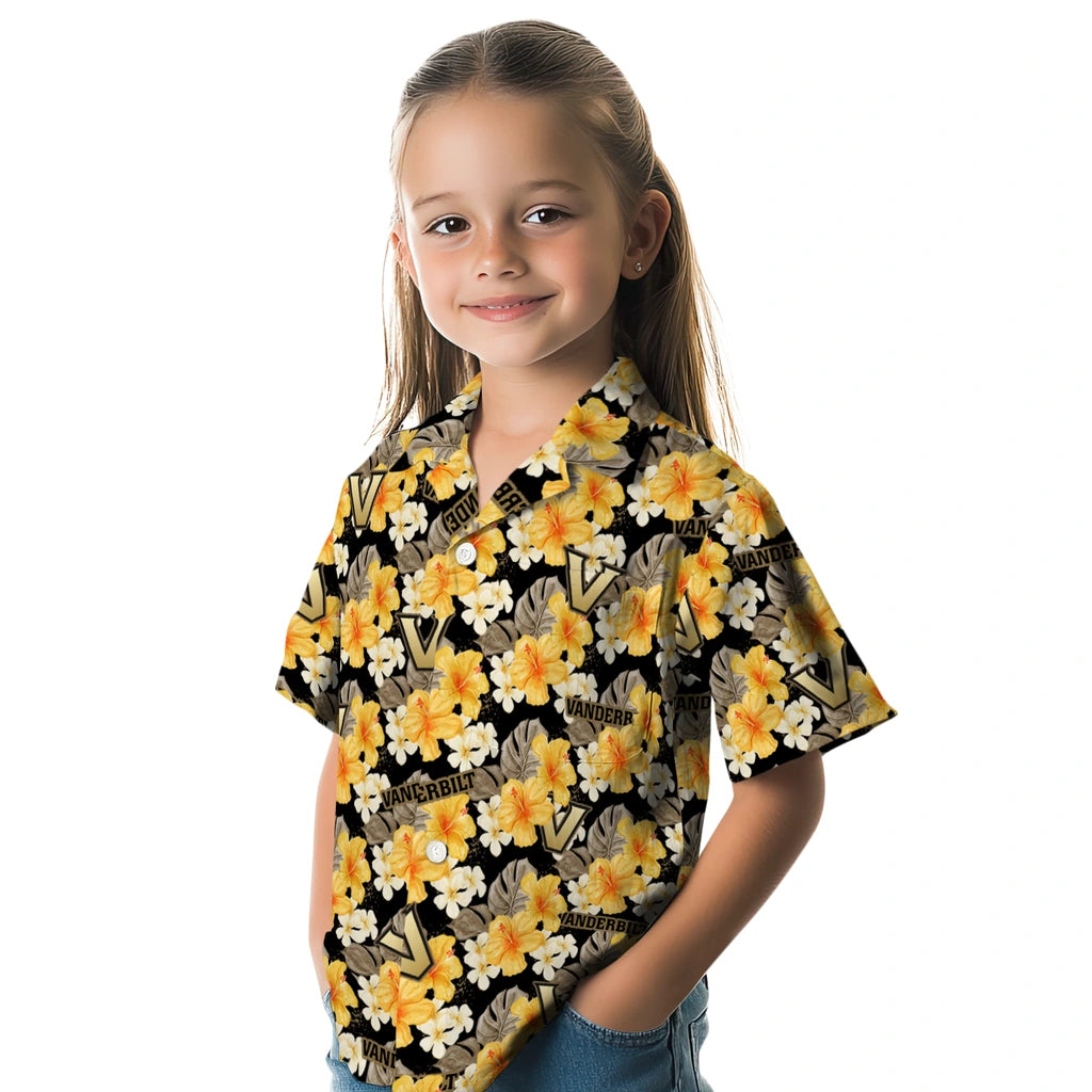 Vanderbilt Commodores Hawaiian Shirt - Hibiscus Tropics | Hula Hawaiian Shirts