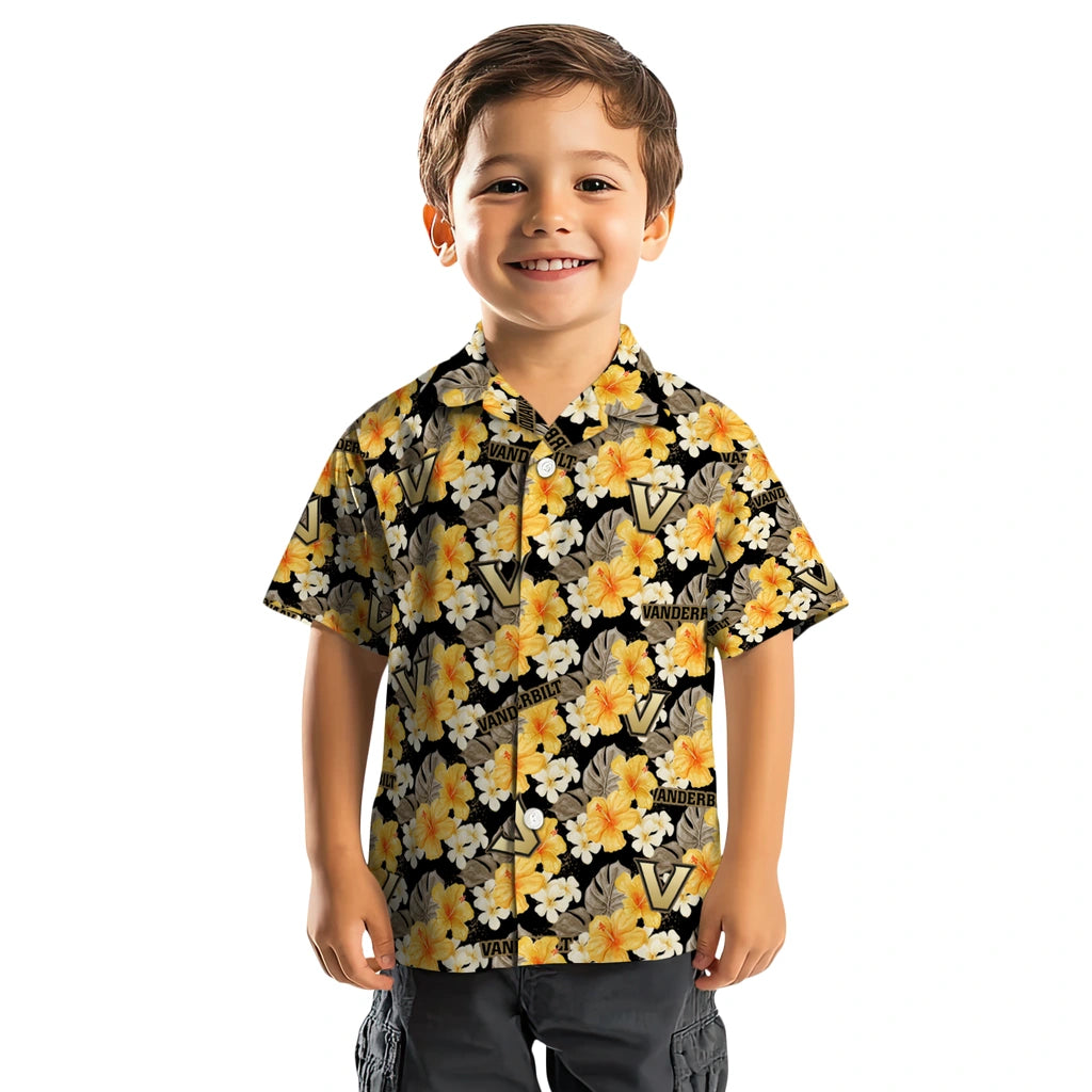 Vanderbilt Commodores Hawaiian Shirt - Hibiscus Tropics | Hula Hawaiian Shirts