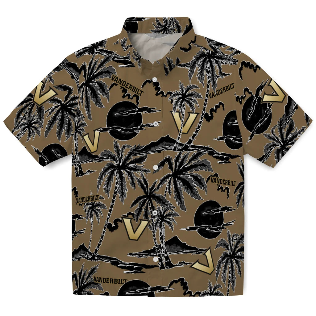 Vanderbilt Commodores Hawaiian Shirt - Palm Sunset | Hula Hawaiian Shirts
