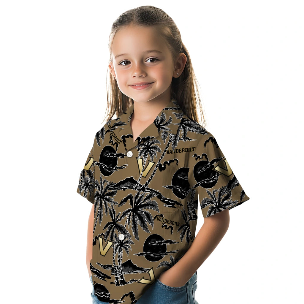 Vanderbilt Commodores Hawaiian Shirt - Palm Sunset | Hula Hawaiian Shirts