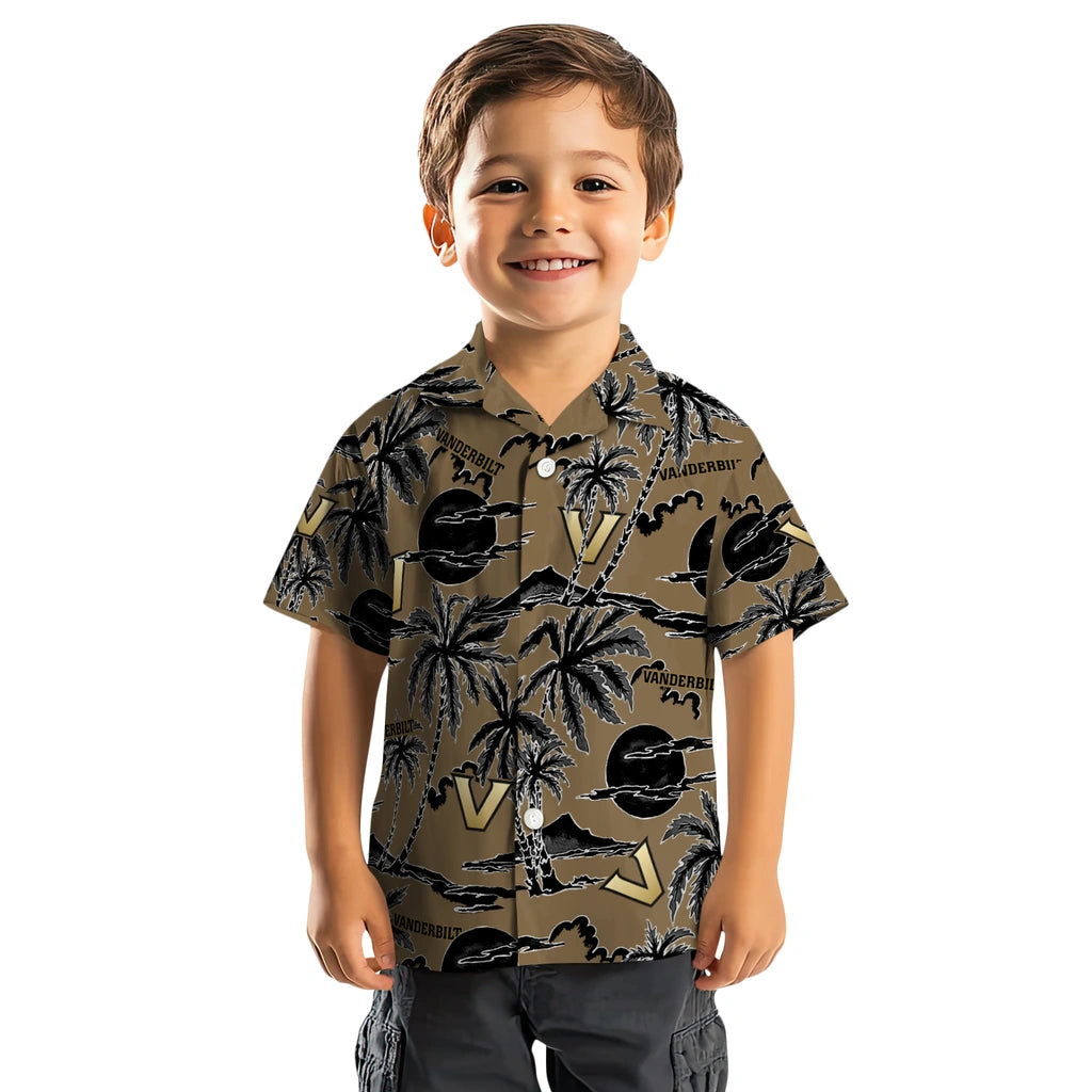Vanderbilt Commodores Hawaiian Shirt - Palm Sunset | Hula Hawaiian Shirts