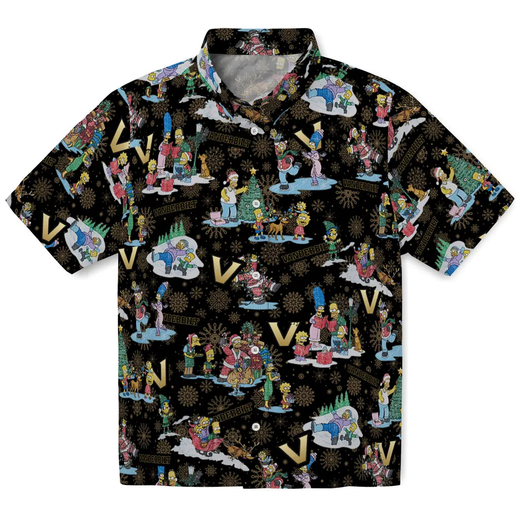 Vanderbilt Commodores Hawaiian Shirt - Simpsons Christmas | Hula Hawaiian Shirts
