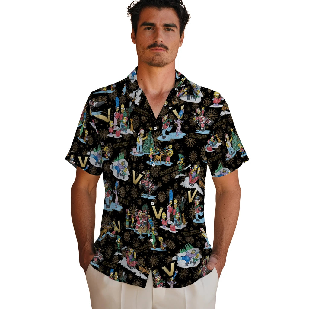 Vanderbilt Commodores Hawaiian Shirt - Simpsons Christmas | Hula Hawaiian Shirts