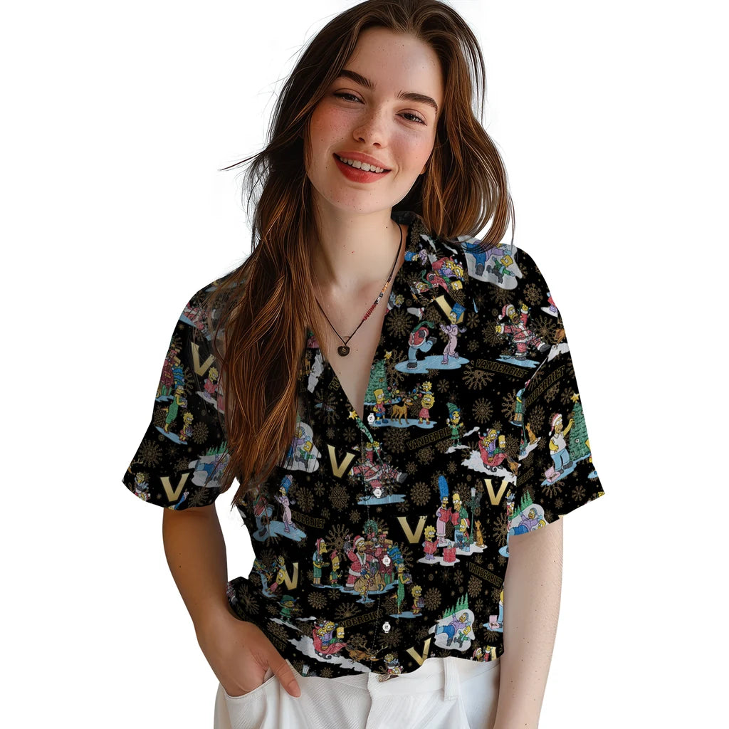 Vanderbilt Commodores Hawaiian Shirt - Simpsons Christmas | Hula Hawaiian Shirts